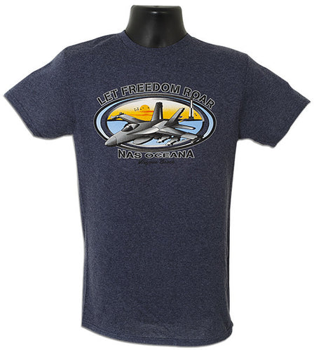 T-Shirt Oceana Let Freedom Roar DENIM HEATHER