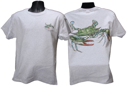T-Shirt Blue Crab 2-Sided Ocean City, MD ASH 3X