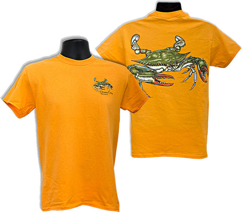 T-Shirt Blue Crab 2-Sided Ocean City ORANGE
