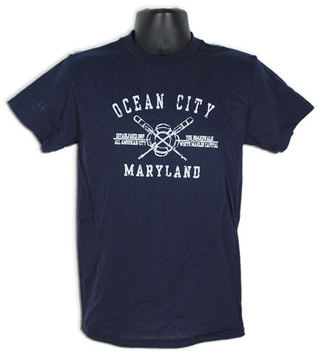 T-Shirt Ocean City Distressed Oars NAVY