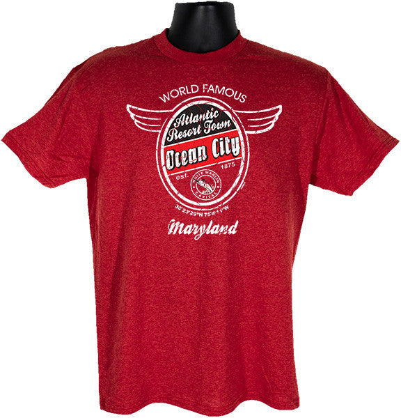 T-Shirt Ocean City Aero Oval ANTIQUE CHERRY
