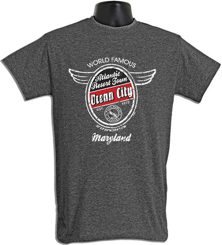 T-Shirt Ocean City Aero Oval DARK HEATHER