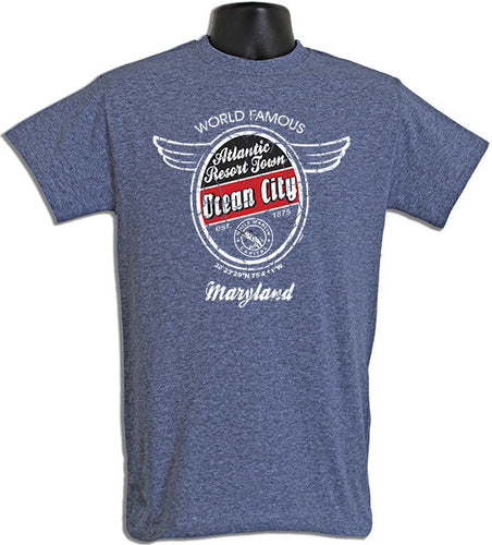 T-Shirt Ocean City Aero Oval INDIGO