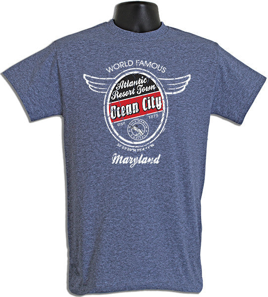 T-Shirt Ocean City Aero Oval INDIGO