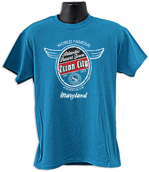 T-Shirt Ocean City Aero Oval ANTIQUE SAPPHIRE