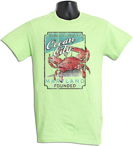 T-Shirt Ocean City Vintage Sign MINT GREEN