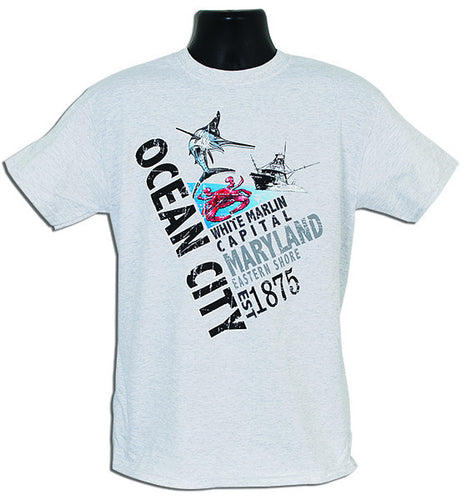 T-Shirt Ocean City Marlin Capital ASH