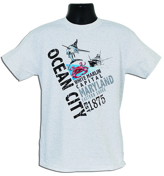 T-Shirt Ocean City Marlin Capital ASH