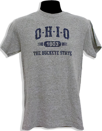 T-Shirt Ohio Distressed 1803 SPORT GREY