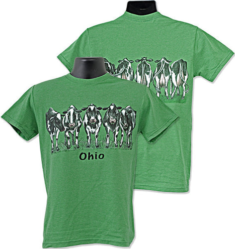 T-Shirt Ohio 2-Sided Holsteins GREEN HEATHER