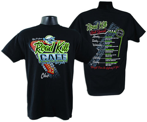 T-Shirt Road Kill Cafe OHIO BLACK
