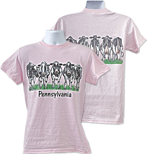 T-Shirt PA 2-Sided Cows PINK