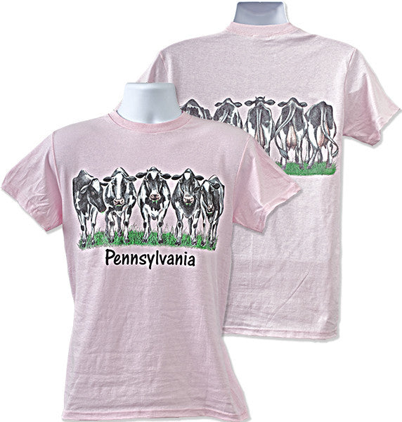 T-Shirt PA 2-Sided Cows PINK