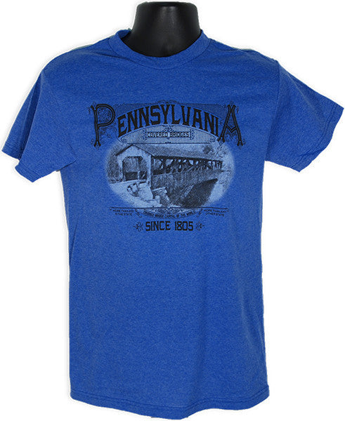 T-Shirt PA Covered Bridge ROYAL HEATHER