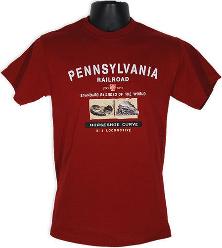 T-Shirt Pennsylvania RR GARNET