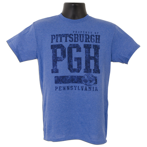 TSPG02Y T-Shirt Property of Pittsburgh ROYAL HEATHER