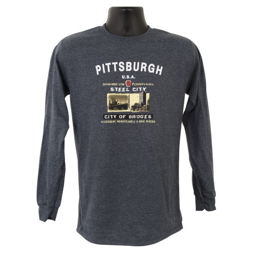 Long Sleeve T-Shirt Pittsburgh USA City of Bridges