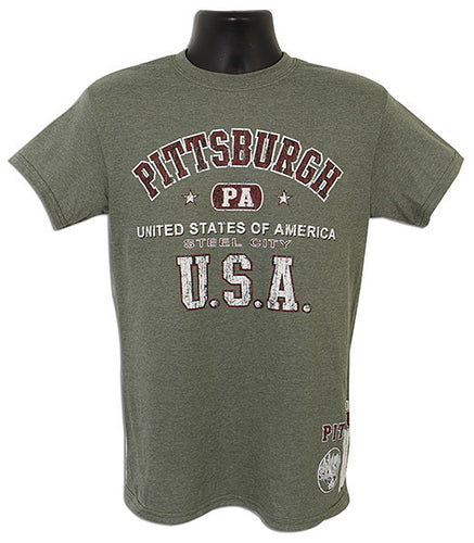T-Shirt Pittsburgh 2-Hit HEATHER MILITARY