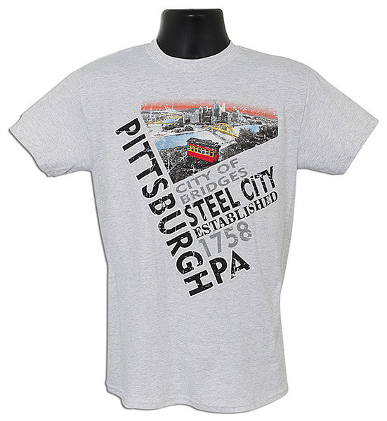 T-Shirt Pittsburgh Diagonal ASH