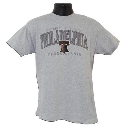 TSPH02G T-Shirt Philadelphia Arch Letter SPORT GREY