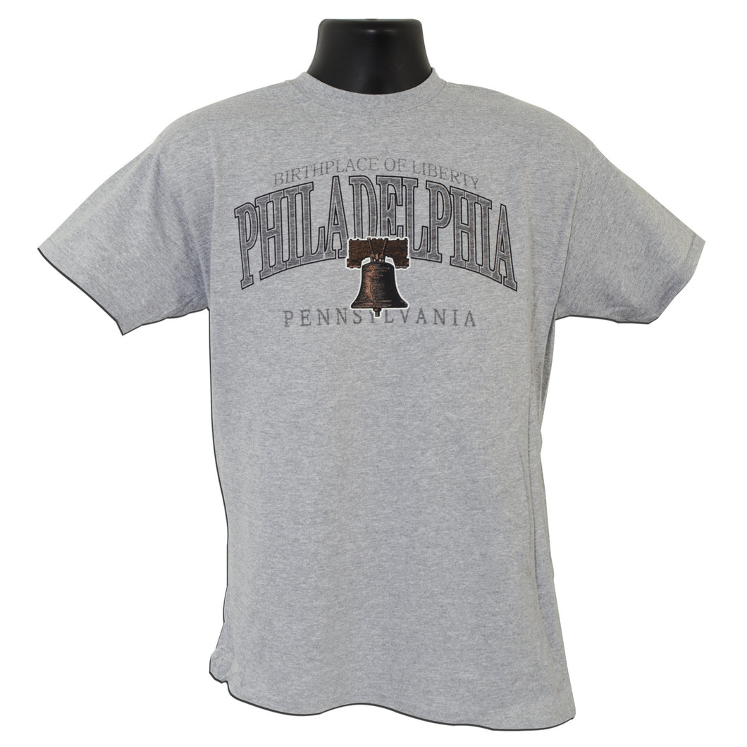 TSPH02G T-Shirt Philadelphia Arch Letter SPORT GREY