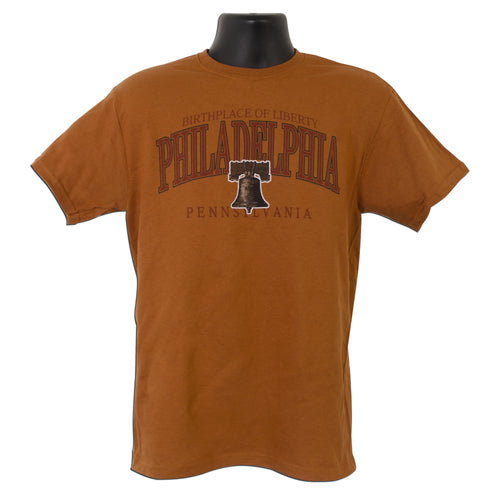 TSPH02O T-Shirt Philadelphia Arch Letter TEXAS ORANGE