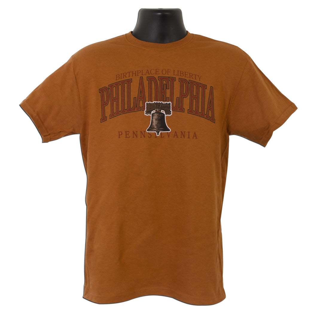TSPH02O T-Shirt Philadelphia Arch Letter TEXAS ORANGE