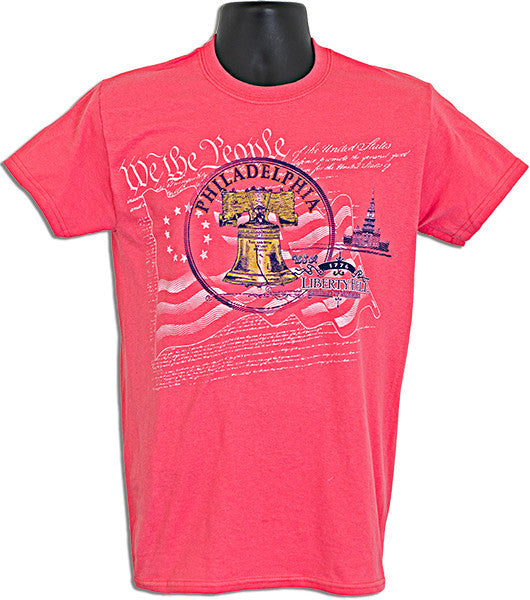 T-Shirt Philadelphia Circle Bell CORAL SILK