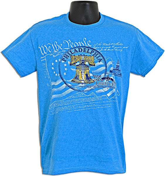 T-Shirt Philadelphia Circle Bell HEATHER SAPPHIRE