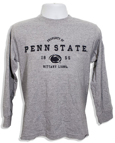 T-Shirt / Long Sl - Penn State Proper Mark GREY