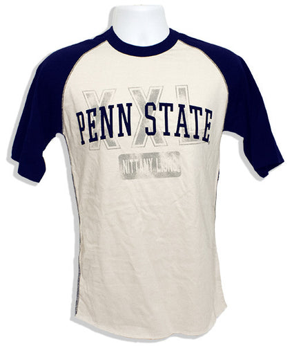 T-Shirt Penn State Duo Putty / Navy Raglan