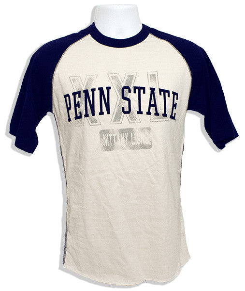 T-Shirt Penn State Duo Putty / Navy Raglan