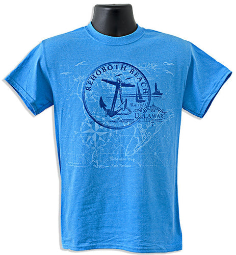 T-Shirt Rehoboth Beach Anchor SAPPHIRE HEATHER