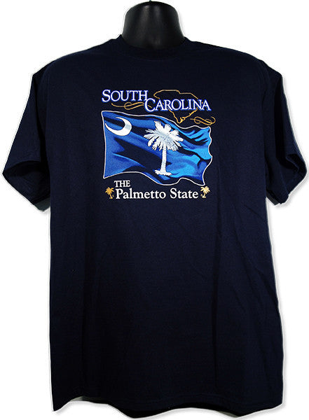 T-Shirt South Carolina Flag NAVY