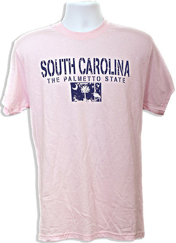 T-Shirt South Carolina Stencil PINK