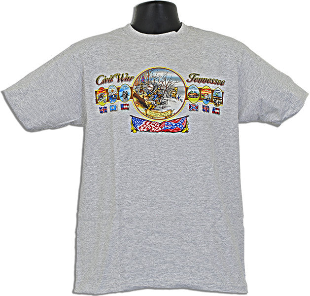 T-Shirt 100% Civil War Ovals Tennessee Ash