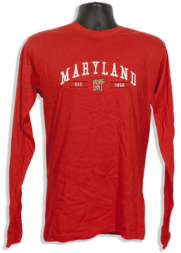 T-Shirt / Long Sleeve - Embroidered Fluid University of Red