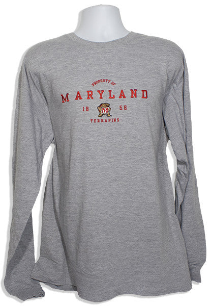 T-Shirt / Long Sleeve - University of Maryland Proper Mark GREY