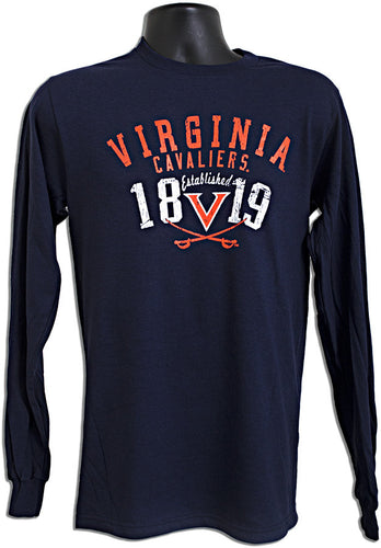 T-Shirt / Long Sleeve - University of Virginia Estab Arch NAVY