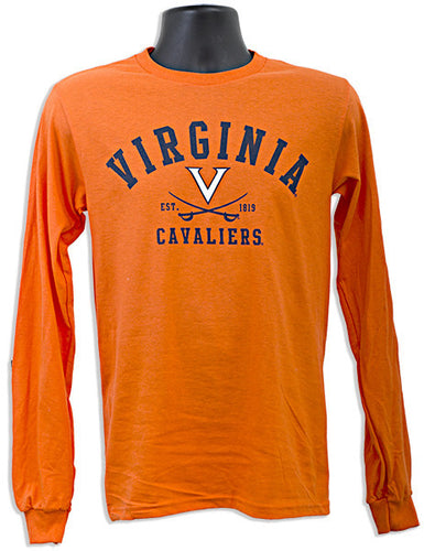 T-Shirt / Long Sleeve - University of VA Block Ltr Arch ORANGE