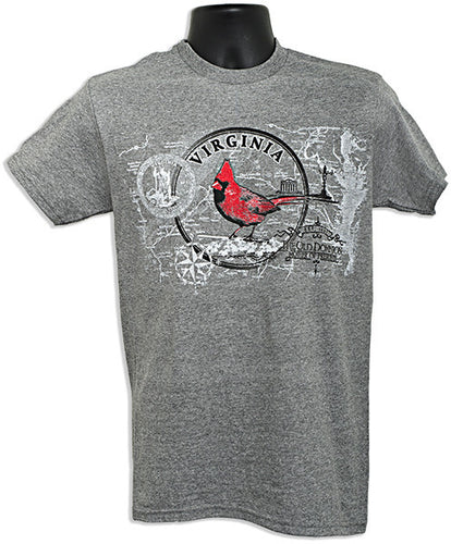 T-Shirt Virginia Cardinal Circle GRAPHITE HEATHER