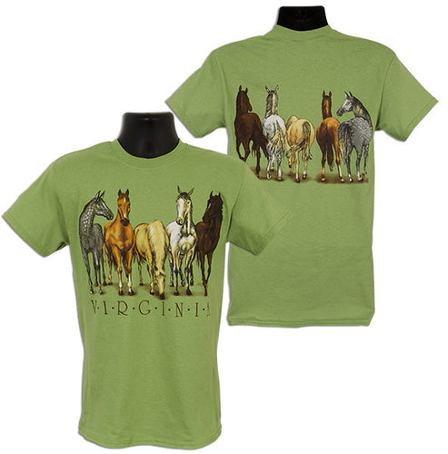 T-Shirt Virginia Horses 2-Side KIWI