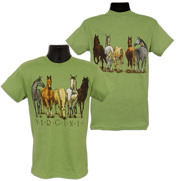 T-Shirt Virginia Horses 2-Side KIWI