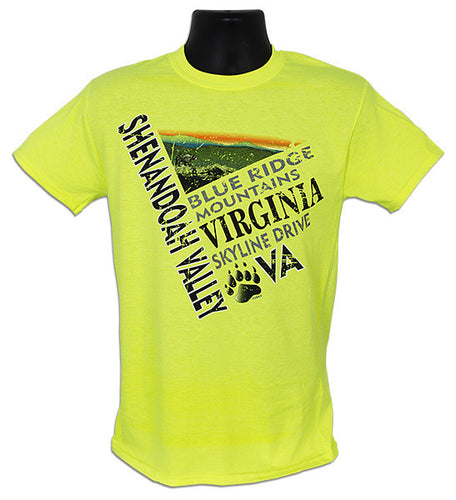 T-Shirt Shenandoah Valley Diagonal SAFETY GREEN