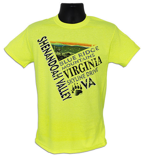T-Shirt Shenandoah Valley Diagonal SAFETY GREEN