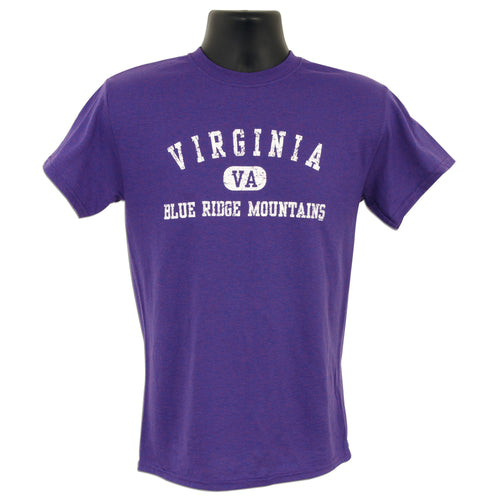TSVA33L T-Shirt Virginia Blue Ridge Mountains Distressed LILAC