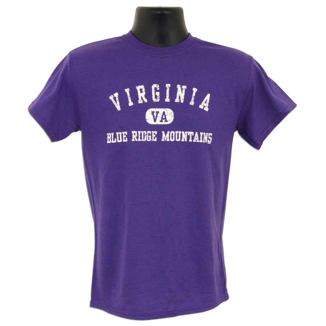 TSVA33L T-Shirt Virginia Blue Ridge Mountains Distressed LILAC
