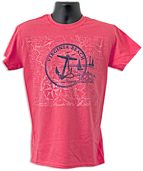 T-Shirt VA Beach Anchor CORAL SILK