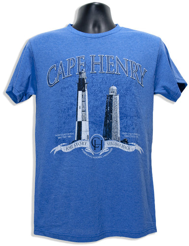 T-Shirt Cape Henry Lights ROYAL HEATHER