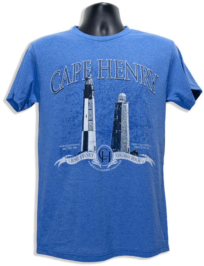 T-Shirt Cape Henry Lights ROYAL HEATHER